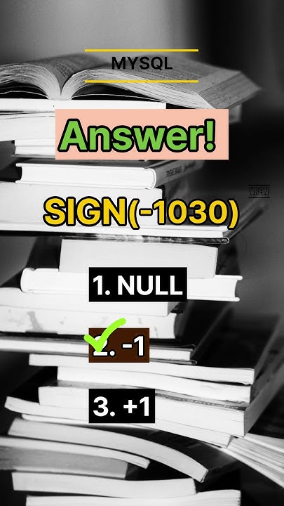 we have to master SQL sign function #mysql #quiz #master #coding # ...