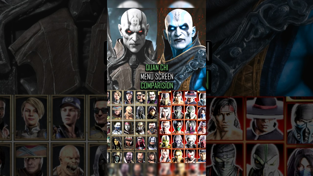 Quanchi Character Selection Comparison in Mk9 , MkX , Mk11 and Mk1 Khaos Reigns 