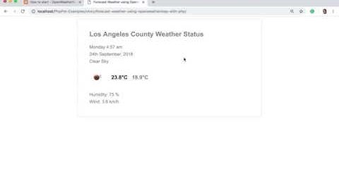 Forecast Weather using OpenWeatherMap with PHP