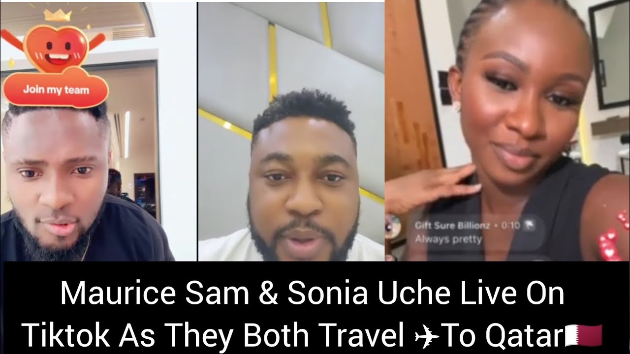 Прямая трансляция Мориса Сэма и Сони Уче в их комнате отдыха в Катаре на TikTok #soniauche #mauri...