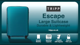Tripp Escape Teal Large Suitcase 360 View Spacious & Durable Luggage