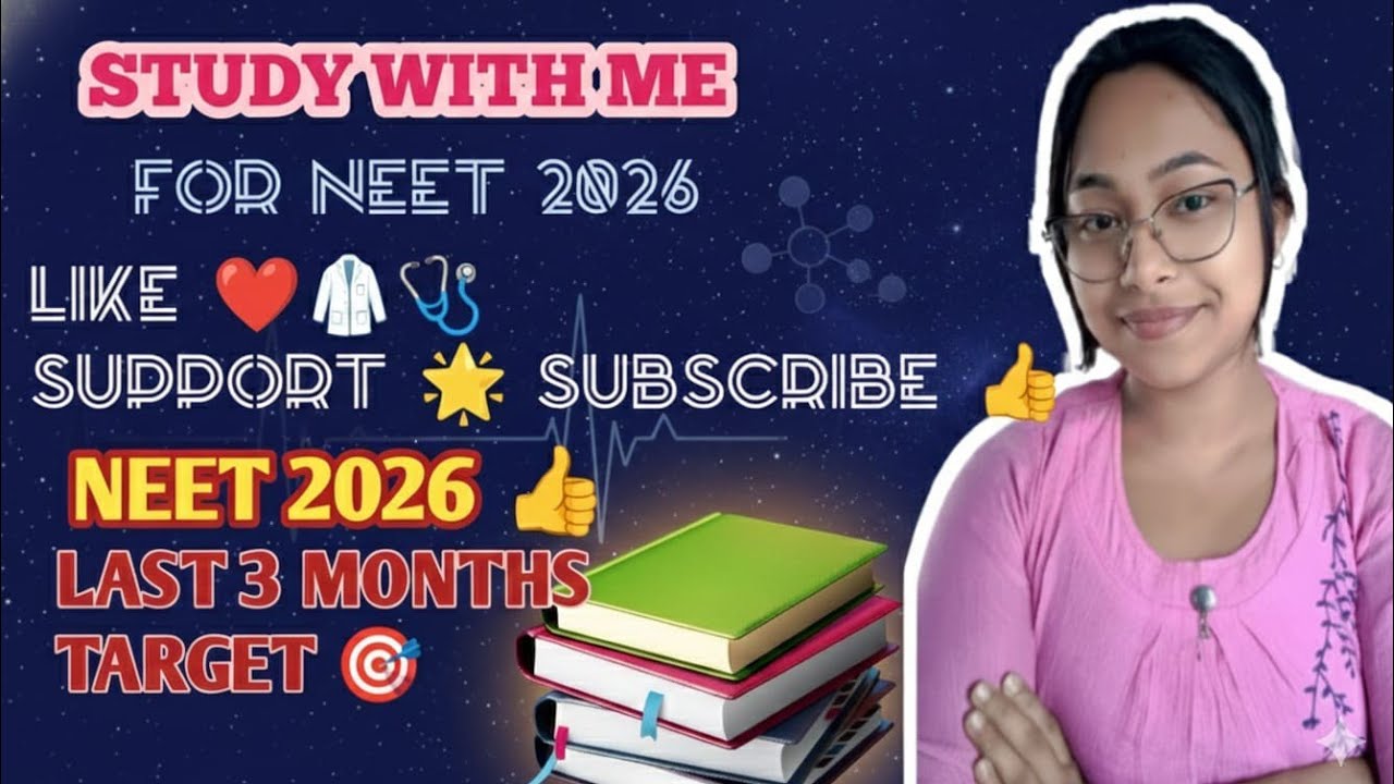 self study with me live/ for neet 2026// target neet 🎯💯// 3 months study target 🎯