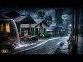 Nonstop Heavy Rain Sounds 🌧️ Cozy Village Atmosphere for Sleep, Study &amp; Relaxation