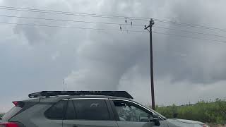Large Funnel Looms Over Sterling County as Tornado-Warned Storm Hits Central Texas