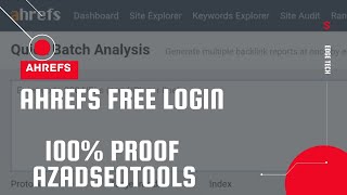 AHREFS WEBSITE FREE LOGIN AND ANALYSE MORE WEBSITE CHECK DA DR RD  AND TRAFFIC