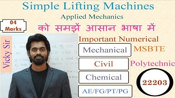 Efficiency of the machine - Simple lifting machine numerical no 4