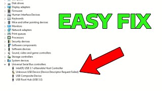 fix unknown usb device device descriptor request failed windows 11 solve unknown usb device