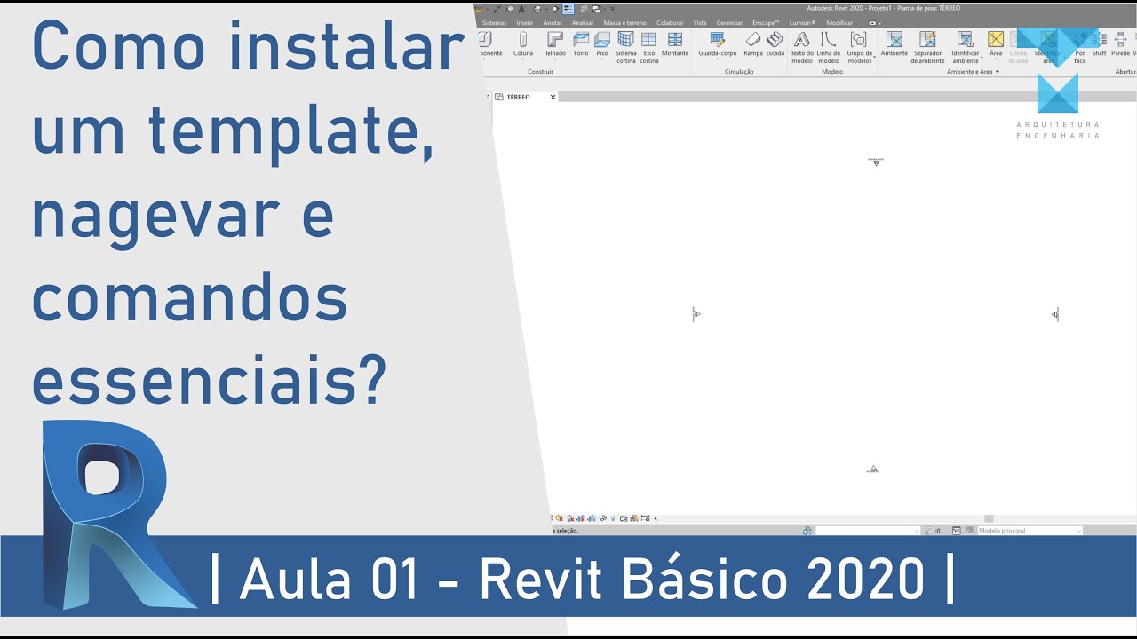 COMO INICIAR NO REVIT - AULA 01 | INSTALANDO TEMPLATE | FERRAMENTAS ...