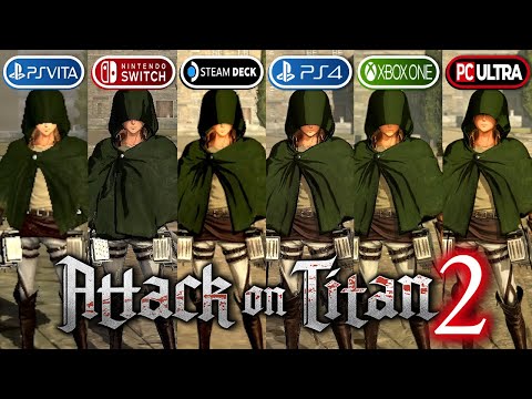 Attack on Titan 2 | PS Vita vs Switch vs Steam Deck vs PS4 vs Xbox One vs PC Ultra (Side by Side) 4K