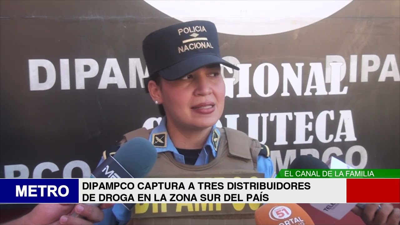 DIPAMPCO CAPTURA A TRES DISTRIBUIDORES DE DROGA EN LA ZONA SUR DEL PAÍS