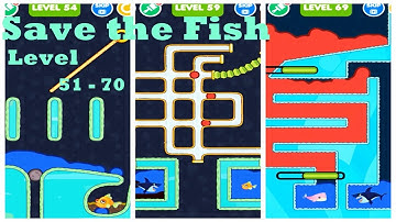 Save the Fish Pin HD - Pull the pin Level 51 - 70 | walkthrough | mini game | ads | puzzle