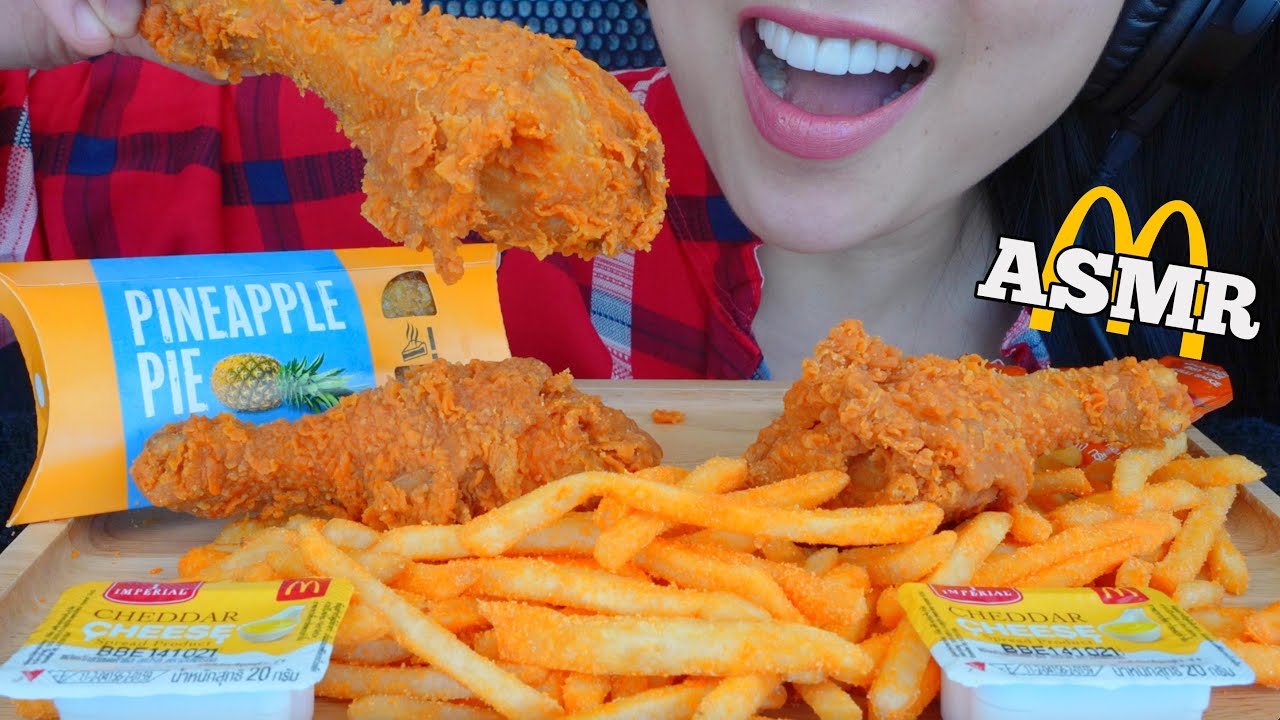 ASMR McDonald's FRIED CHICKEN + CHEESE SHAKER FRIES + PIE (EATING SOUNDS) NO TALKING | SAS-ASMR