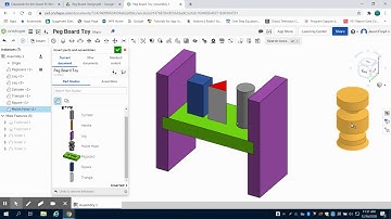 Grade 6 Pegboard Toy Project Part 7-  PLTW using OnShape (Design and Modeling)