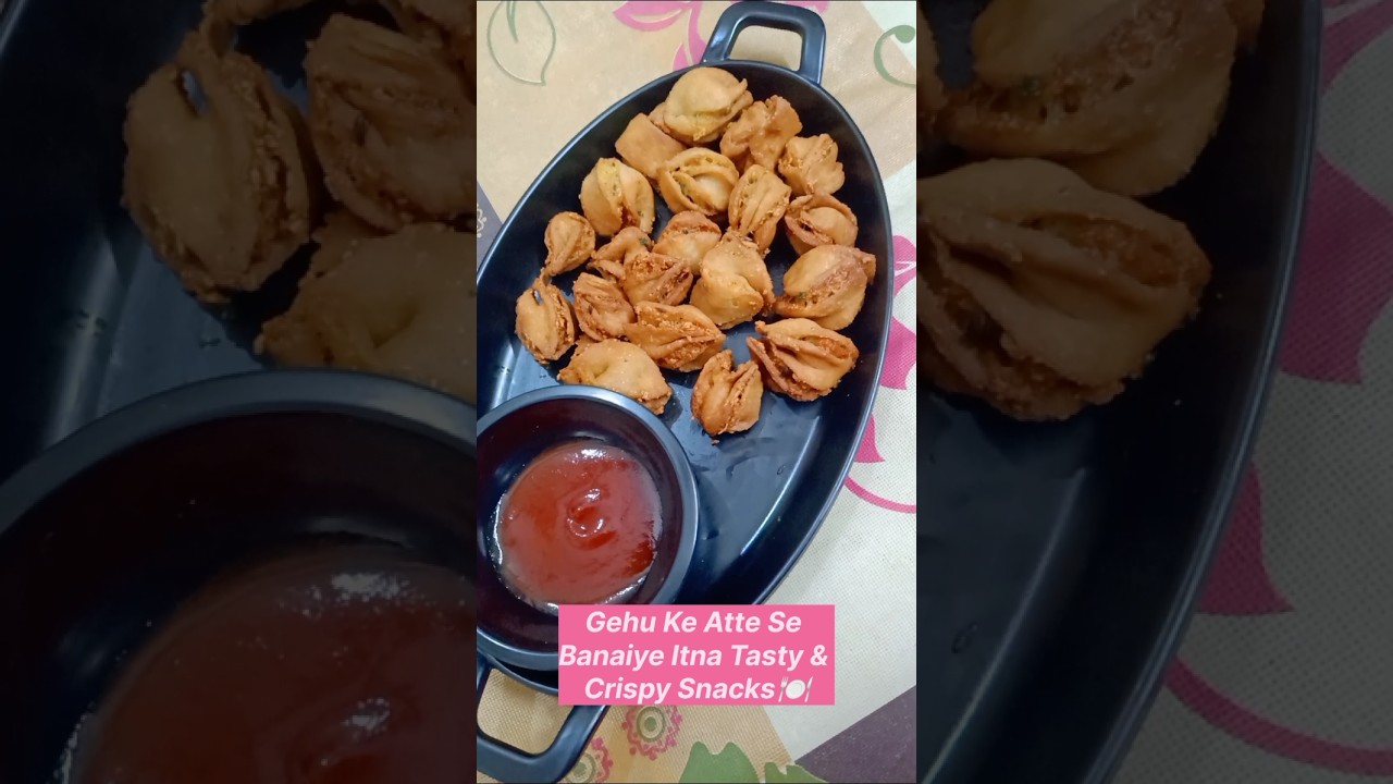Gehu ke Aate se banaiye itna tasty & crispy snack🔥💕#shorts#trending#viral#easysnacksrecipe#foodshort