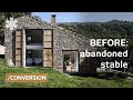 Abandoned stable becomes off-grid, luxurious family dream home