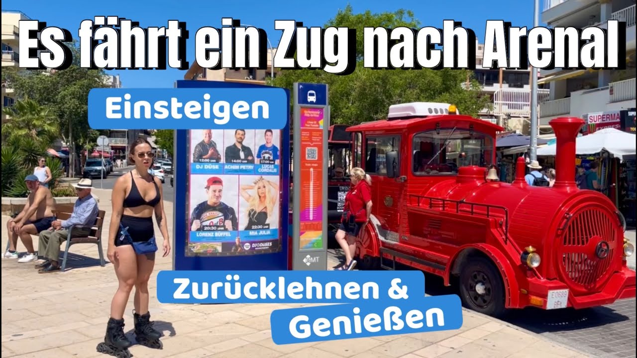 Playa de Palma🌴🏖️MALLORCA island❤️BIMMELBAHNFAHRT von CAN PASTILLA bis ARENAL #mallorca #travel