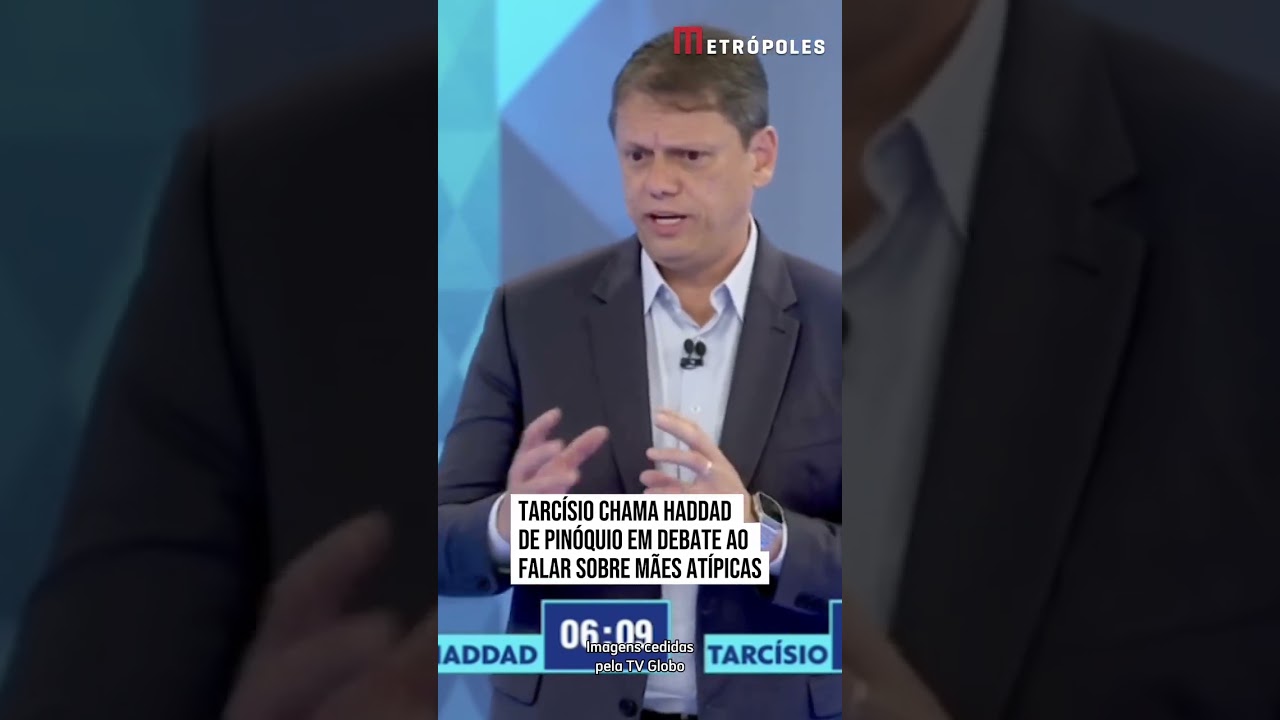 Tarcísio chama Haddad de Pinóquio em debate ao falar sobre mães atípicas