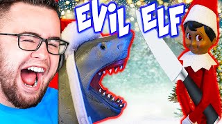 SHARK PUPPET AND THE EVIL ELF ON THE SHELF!! (Reaction)