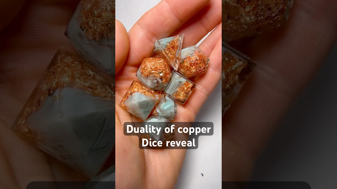 Have your copper both ways with this stunning dice set