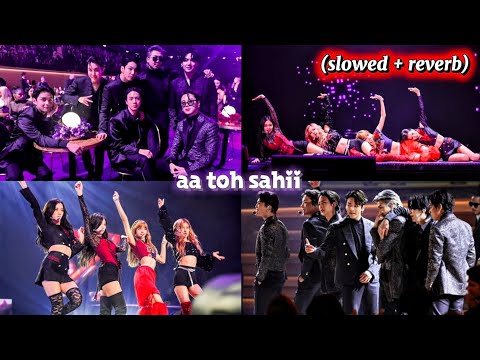 BTS x BLACKPINK •| aa toh sahii (slowed reverb) bangtanpink Hindi remix ft. Jenkook taelice jirose