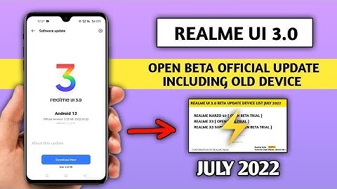 old device upcoming update Realme UI 3.0 Android 12 Stable, Beta Update device list in July 2022