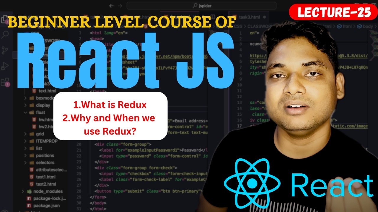 ReactJs Full Course 🔥Lecture - 25 What is Redux in 2026 By Maharufh ...
