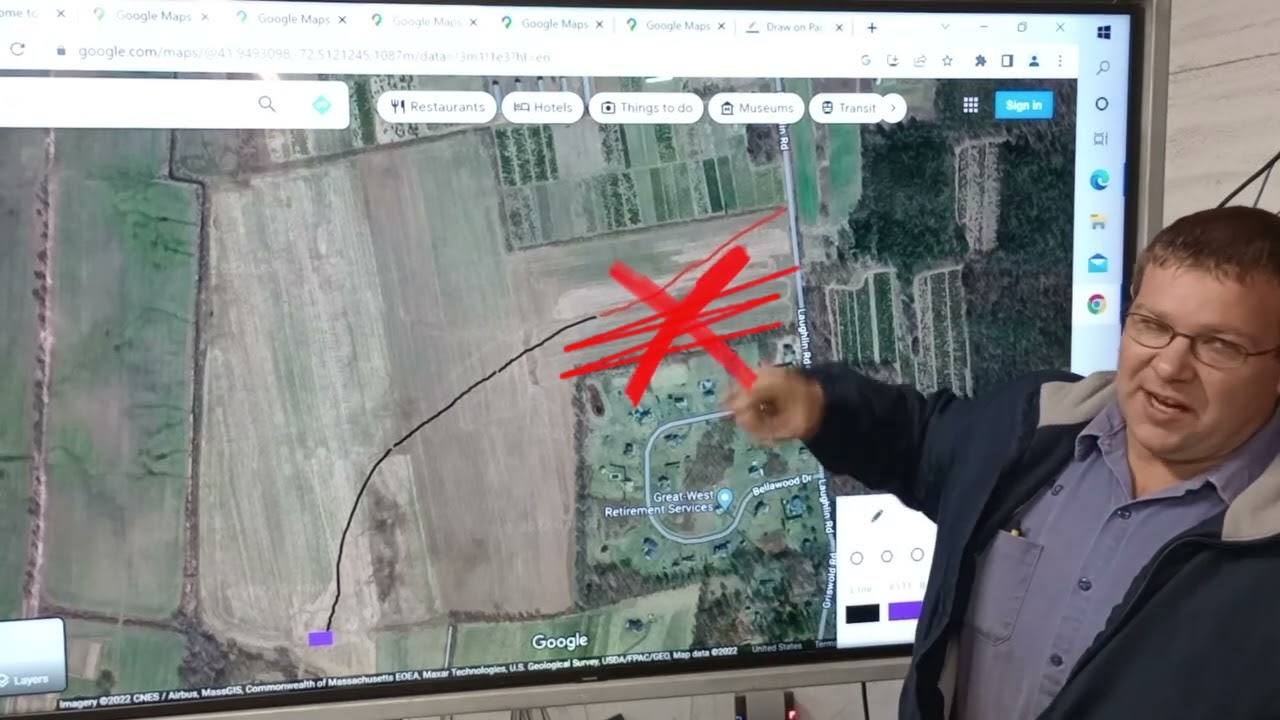 Manure dragline pattern to lay manure drag hose so it doesn't twist while  injecting manure.