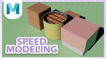 Maya Barbecue Grill Scene SPEED MODEL | 3D Modelling | Maya 2022