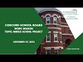 Concord school board work session 112723