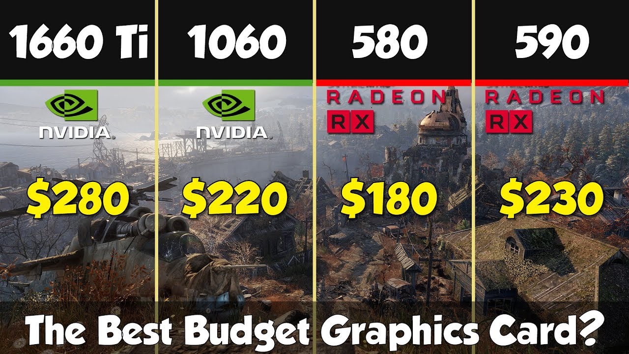 GTX 1660 Ti vs RX 590 vs GTX 1060 vs RX 580 - YouTube