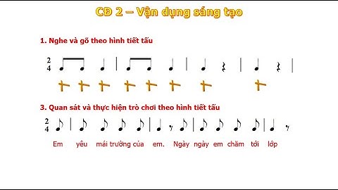 VẬN DỤNG SÁNG TẠO CĐ2  - NGHE, GÕ THEO HÌNH TIẾT TẤU, TRÒ CHƠI TIẾT TẤU - ÂM NHẠC 2 KẾT NỐI TRI THỨC
