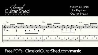 Thumbnail for Giuliani: Le papillon Op. 50 No. 13 - Free Classical Guitar Sheet Music