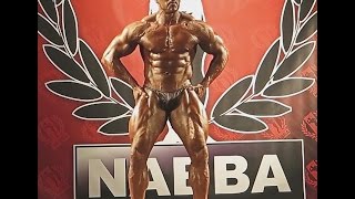 Lee Atlas guest posing at NABBA North Britain 2016