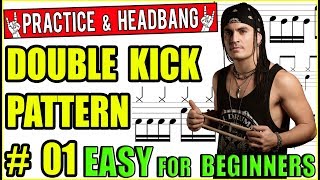 DOUBLE KICK DRUM EXERCISE - PATTERN #01 by FRANKY COSTANZA