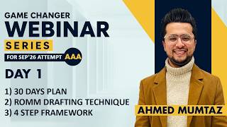 ACCA AAA Day 1 Game Changer Webinar Series Sep'26 | Pass AAA First Attempt | Success Strategy