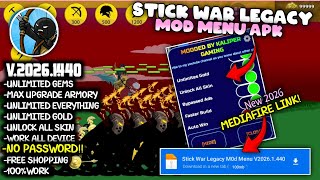 Stick War Legacy Mod Menu Apk V2026.1.440 Terbaru 2026 - Unlimited Gems & No Password No Ads