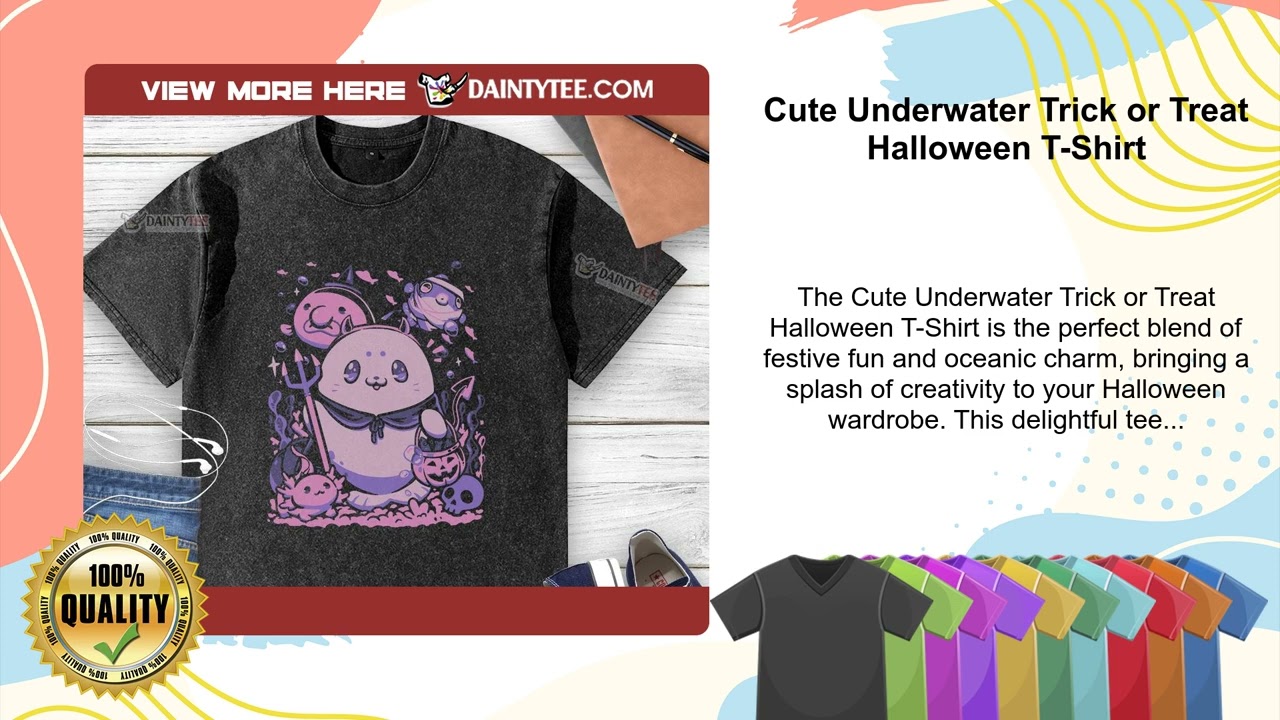 Cute Underwater Trick or Treat Halloween T-Shirt