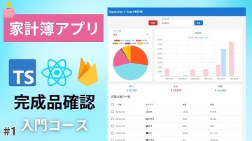 【React × TypeScript 入門】＃1 家計簿アプリを作成でReact×TypeScriptデビューしよう！初心者必見！完成品確認&本講座の概要について