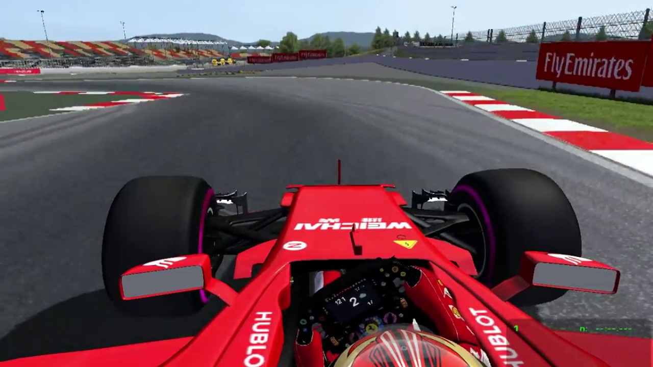 Kimi Raikkonen onboard in Spain (F1 rFactor mod by Patrick34)