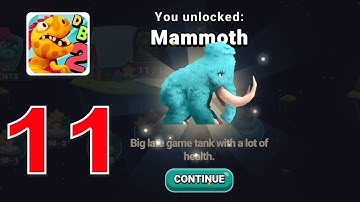 Dino Bash 2 Gameplay Walkthrough Part 11 Island 10 All Levels Unlocked Mammoth iOS Android