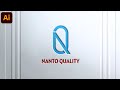 NQ Logo Design Process In Illustrator | Logo Design | Adobe Illustrator | 3d logo