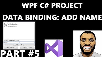 WPF C# Data Binding Add Name Methods Logic Visual Studio #5