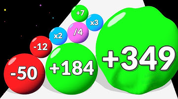 DIGIT BALLS = Puff Up 3D + Jelly 2048 (Math Games)