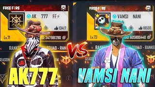 @vamsinanigaming01  VS AK 777 FF [1V1 FRIENDLY BATTLE]