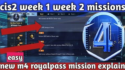 season cis2 M4 royalpass week 1 week 2 rp missions| explain rp mission pubg#m4royalpasspubgmobile