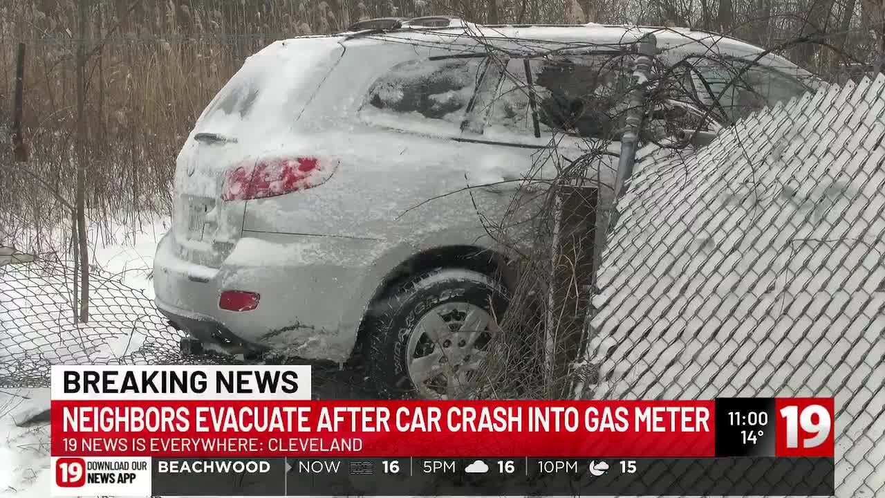 Neighbors evacuated after driver hits gas line