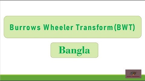 Burrows Wheeler Transforms(BWT)- Bangla