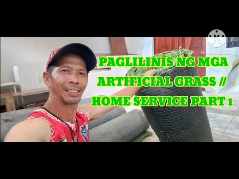 KAPINOY/PAGLILINIS NG MGA ARTIFICIAL GRASS // HOME SERVICE PART 1