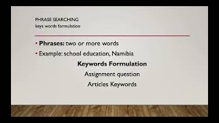 UNAM Library Tutorial |  Searching Tips for Library Databases