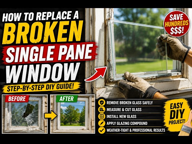 how to replace single pane glass in window frame without replacing entire window